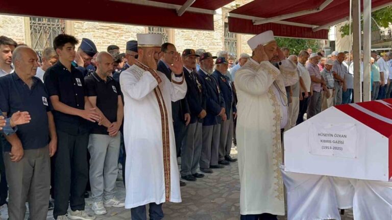 Kıbrıs Gazisi Hüseyin Özkan son yolculuğuna uğurlandı