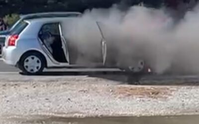 Sakar Geçidi’nde araç yangını