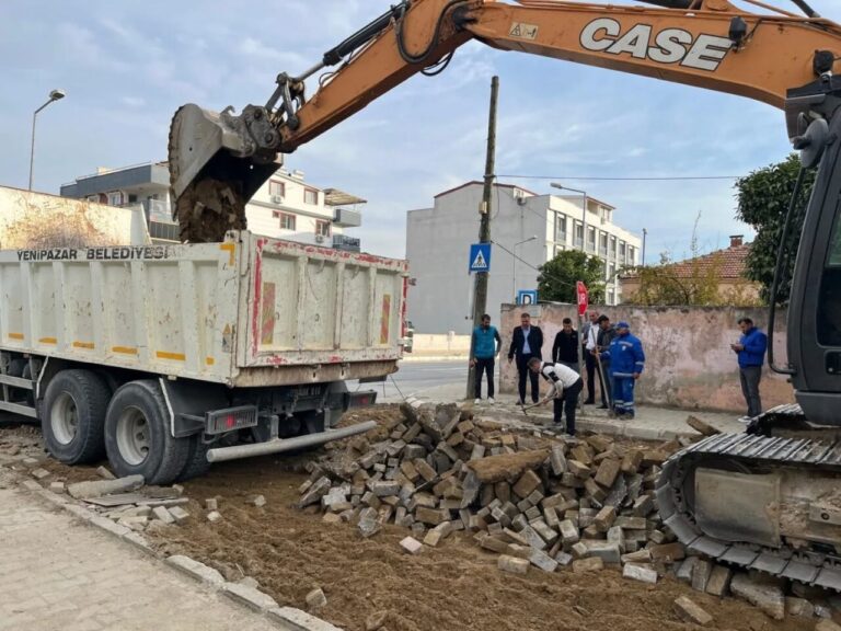 Yenipazar’da yol çalışmaları hızlandı