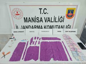 Turgutlu’da 13 bin 800 içimlik sentetik uyuşturucu ele geçirildi